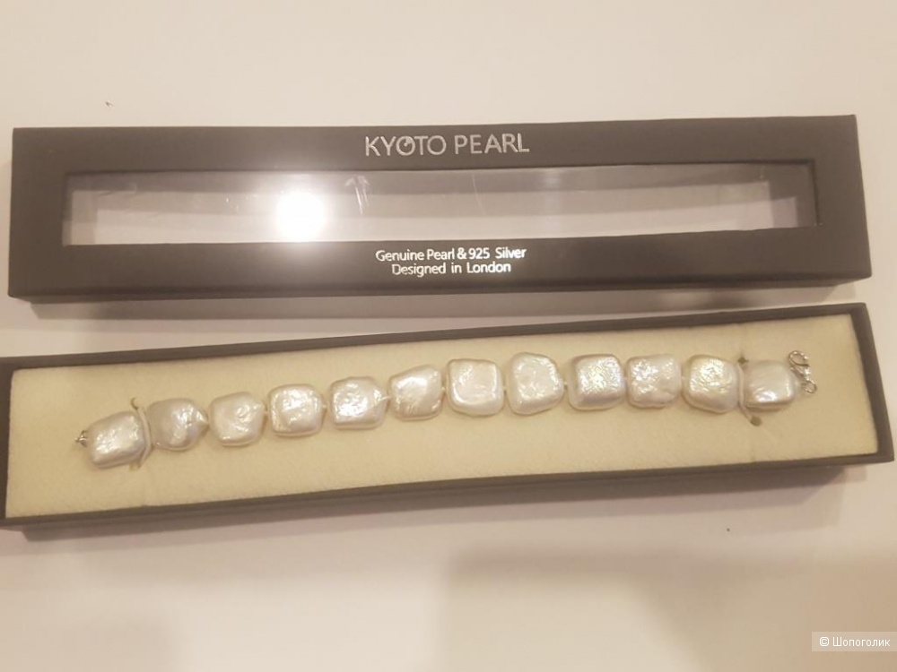 Браслет KYOTO PEARLиз натурального жемчуга и серебра 925