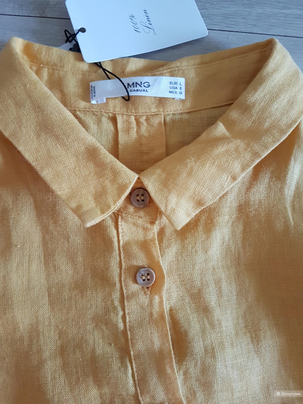 Льняная рубашка MANGO, размер L