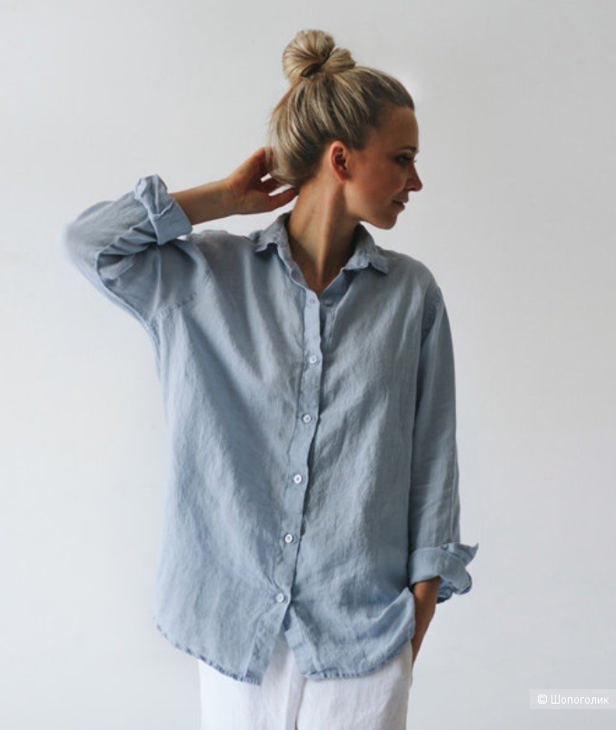 Рубашка женская лен Uniqlo, XL