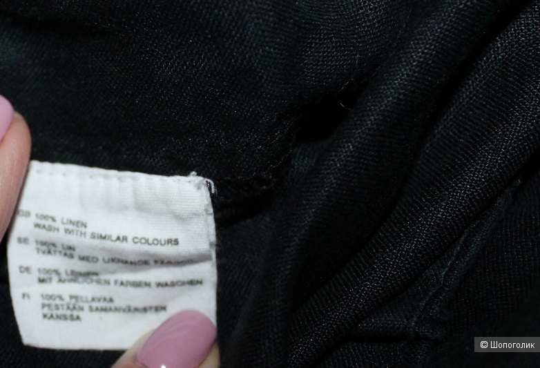 Льняные брюки H&M, размер 44-46, рос. 50-54