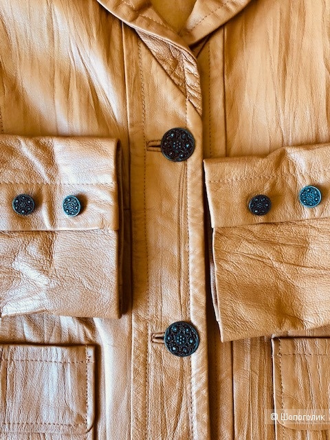Пиджак( Куртка) кожаная с вышивко бисером  WILSONS LEATHER, L