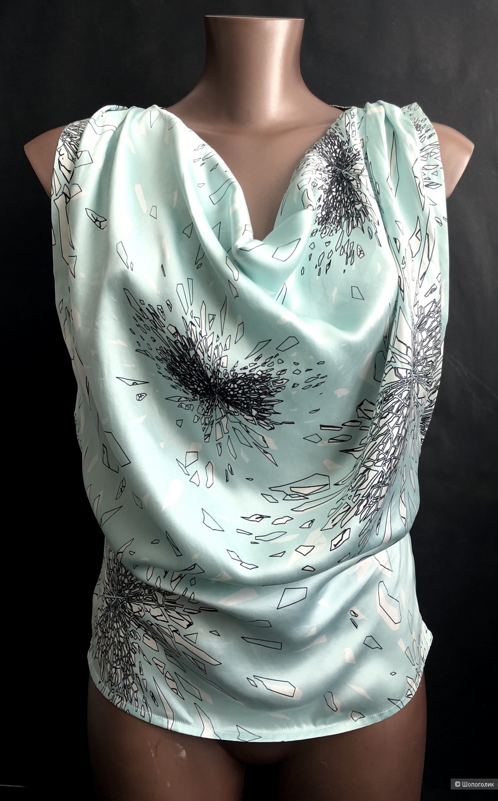 Alexander McQueen Печатный шелк Топ