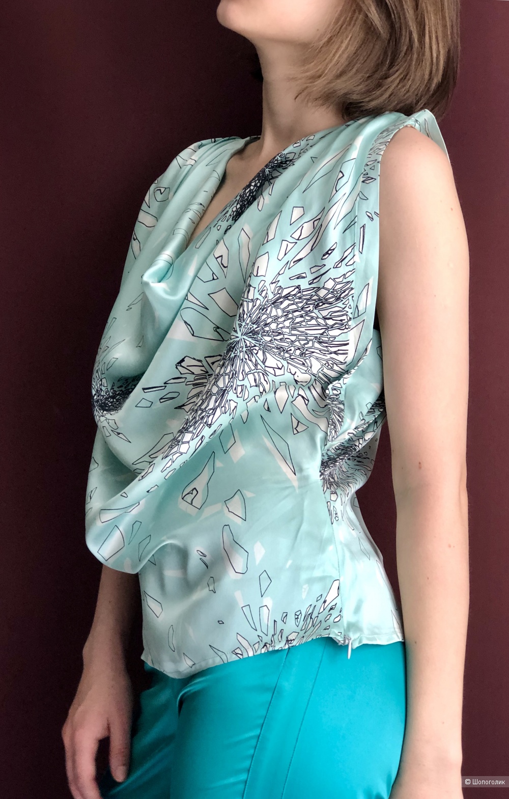 Alexander McQueen Печатный шелк Топ