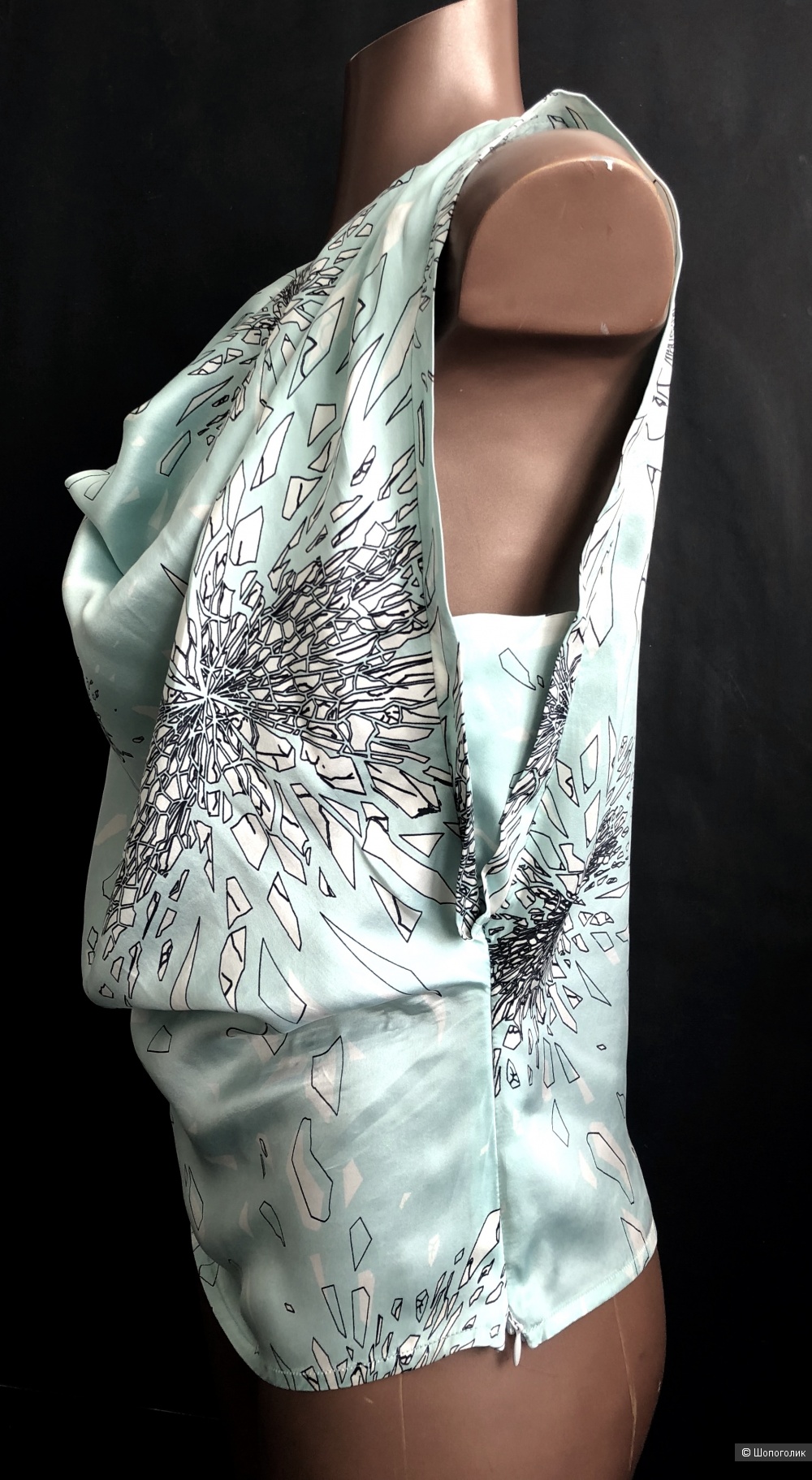 Alexander McQueen Печатный шелк Топ