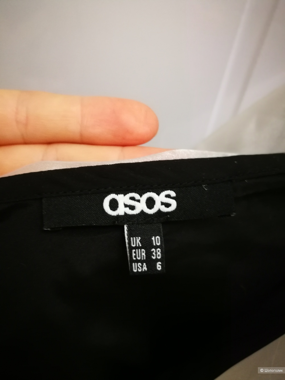 Топ с воланом на одно плечо ASOS, uk10