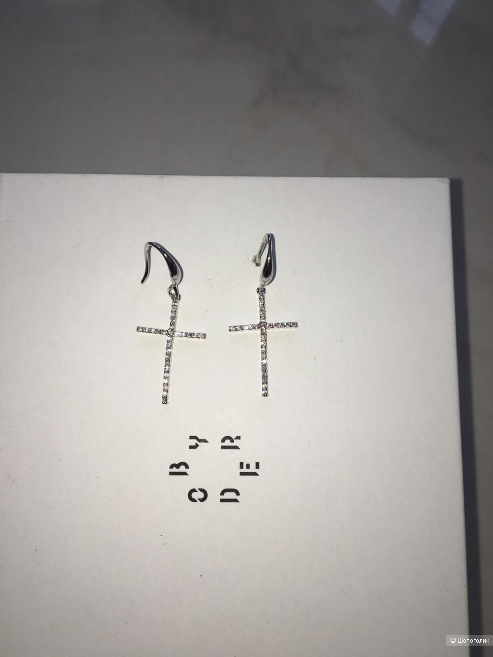 Серьги крестники в стиле Tiffany, дл. 4 см.