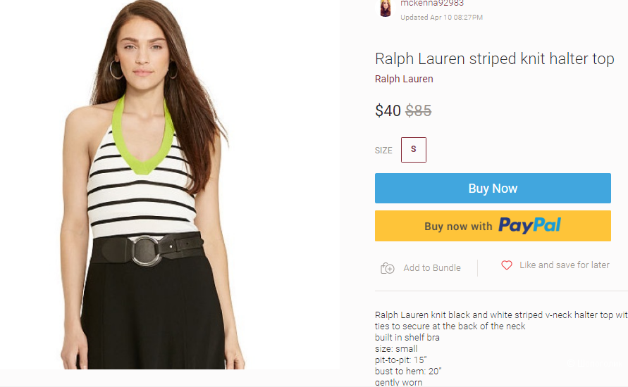Cэт из топа Ralph Lauren+ брюки INC, размер 48-50