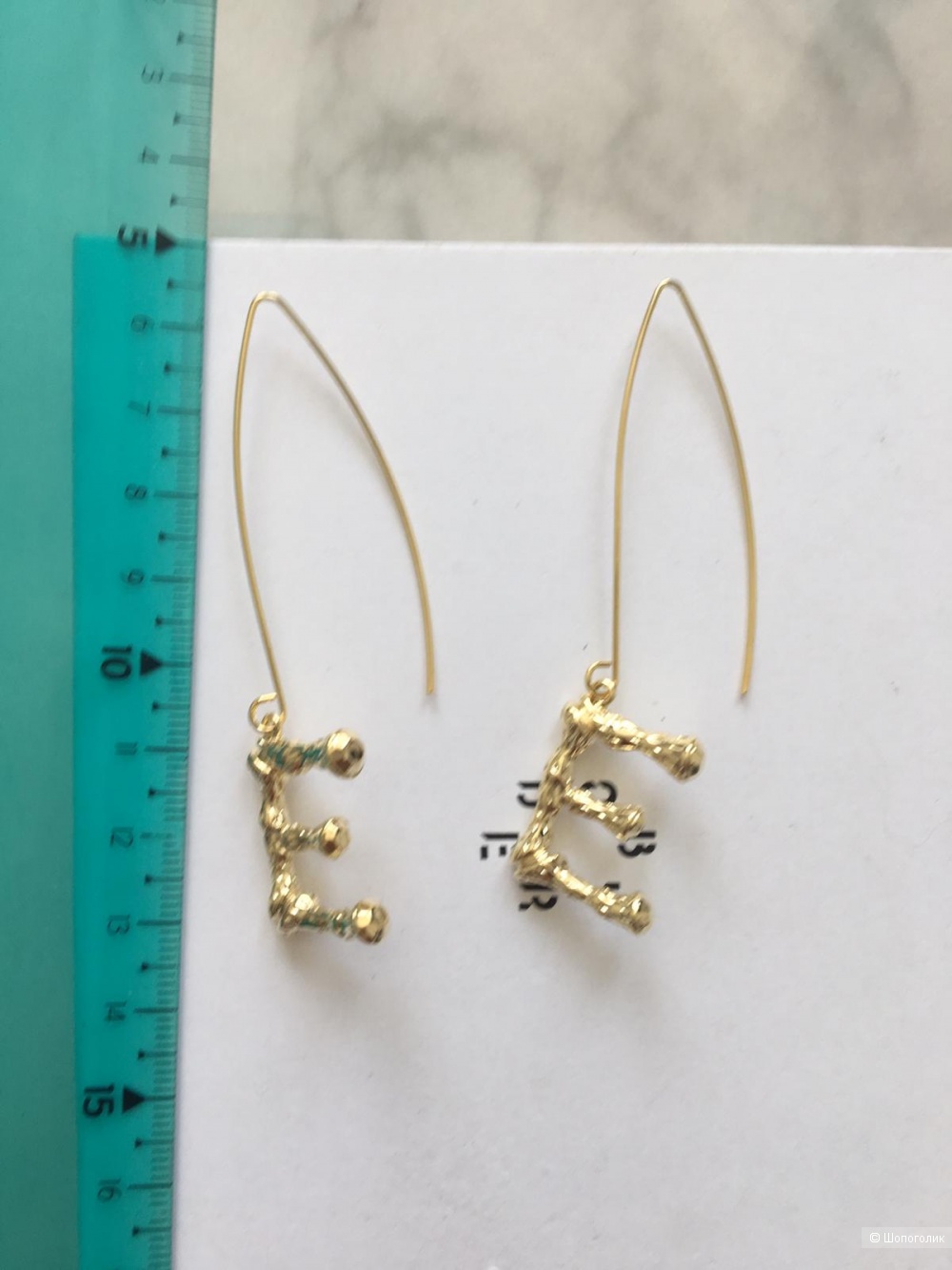 Серьги стиль Celine, дл 8 см.