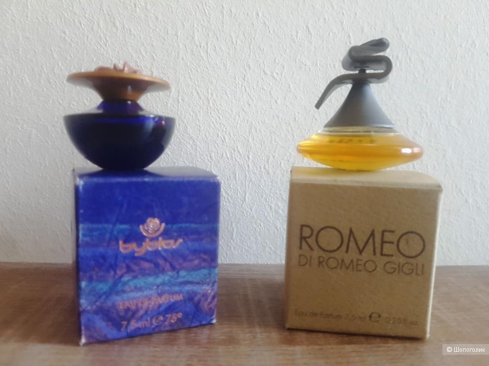 Набор миниатюр ПВ Romeo Gigli 7.5 мл и Byblos -7.5 мл