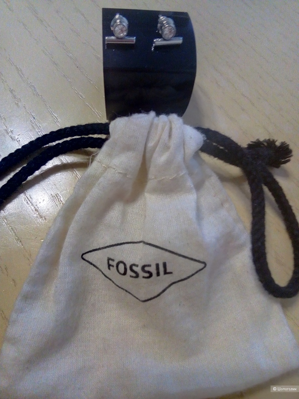 Серьги гвоздики Fossil