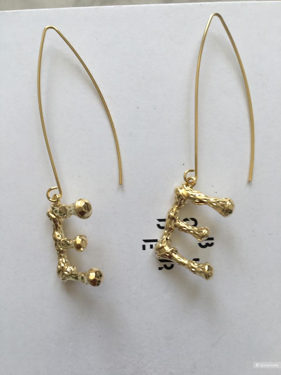 Серьги стиль Celine, дл 8 см.