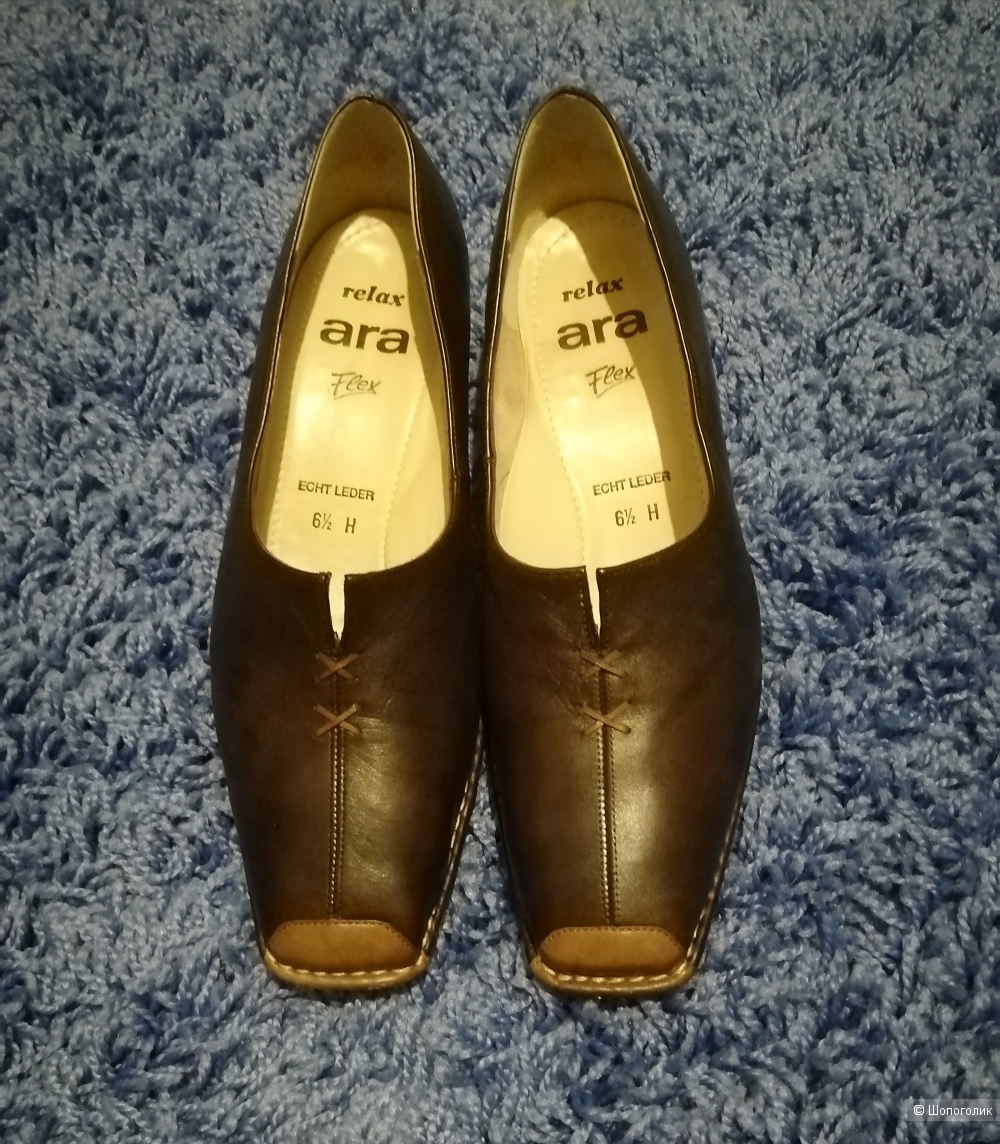 Кожаные туфли ara, размер 6,5(40) полнота Н