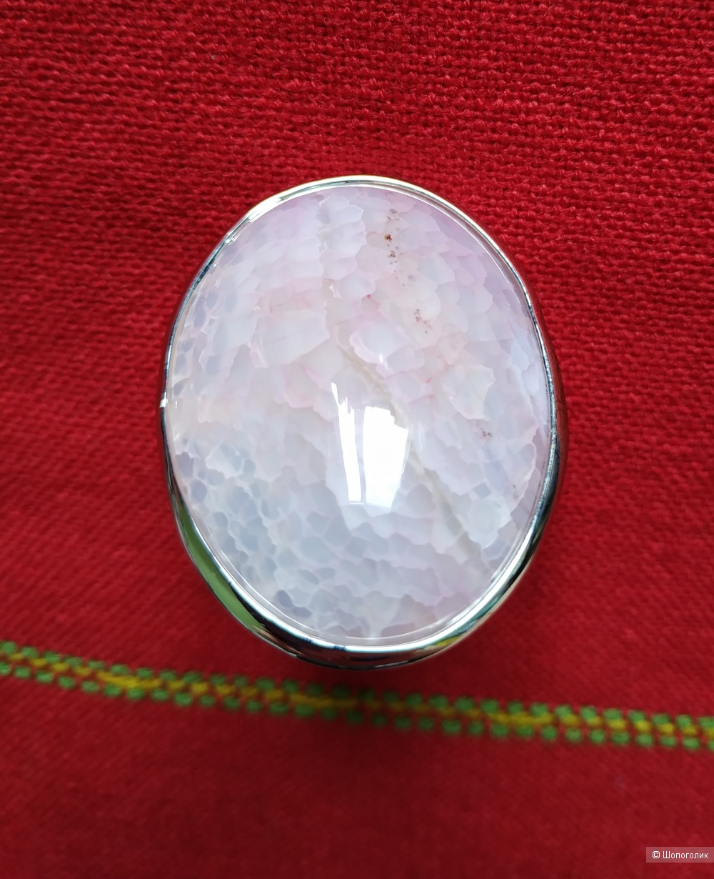 Кольцо с натуральным камнем,  размер универсальный