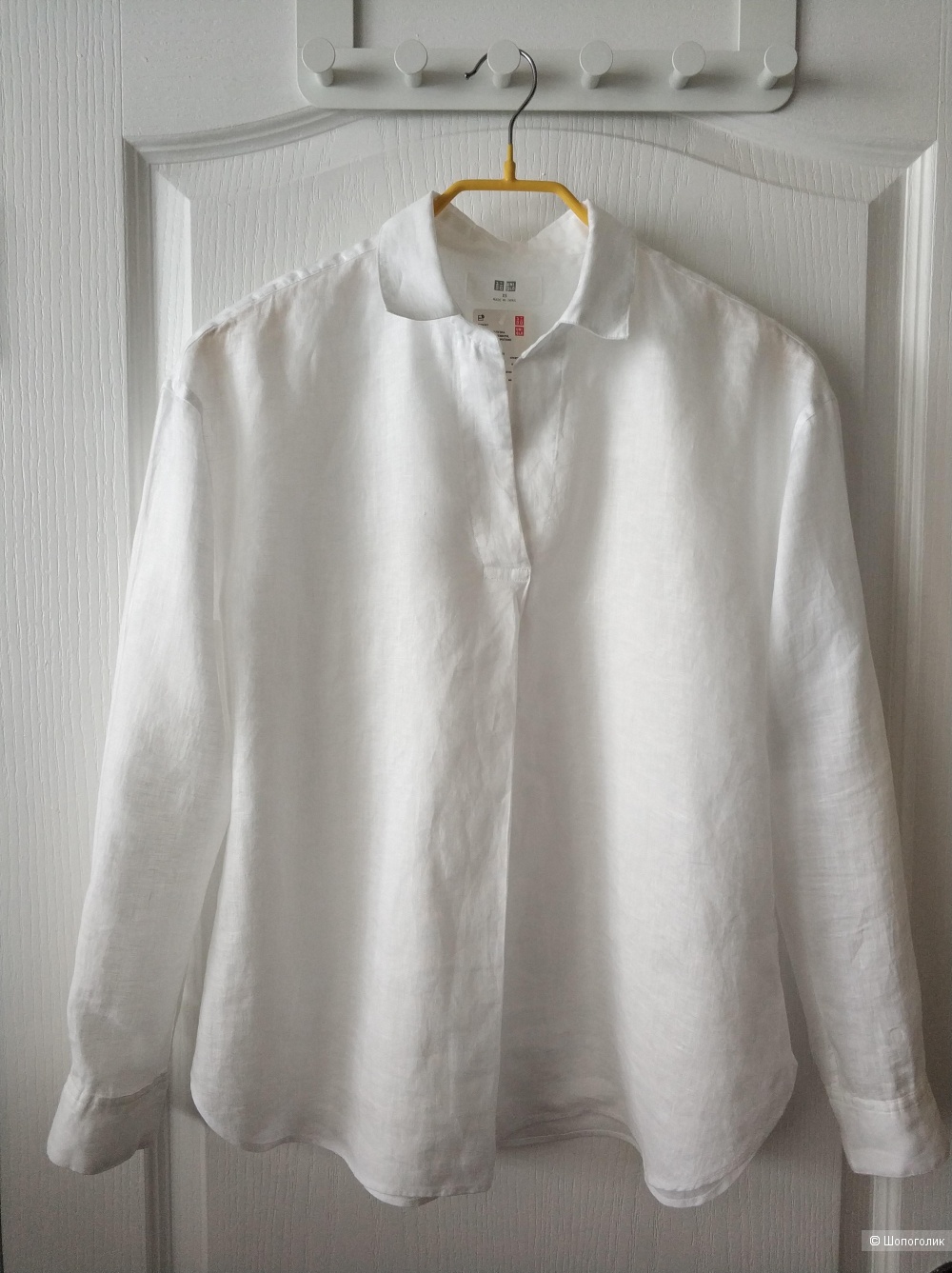 Рубашка белая лен Uniqlo, XS