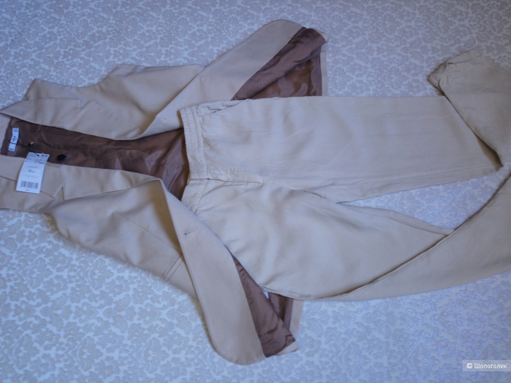 Льняные джоггеры Massimo Dutti,размер eu 36