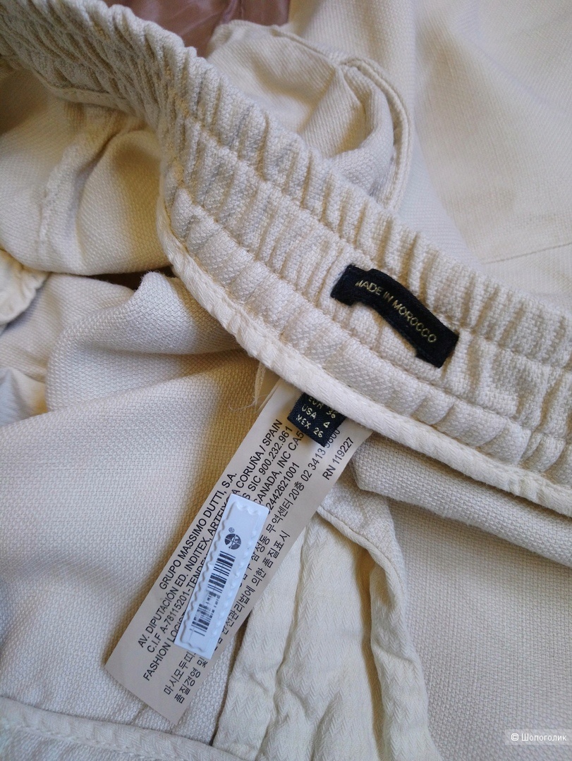 Льняные джоггеры Massimo Dutti,размер eu 36