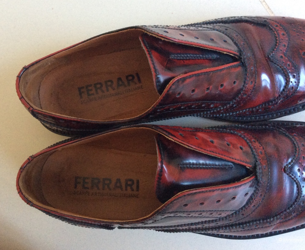 Туфли-броги Ferrari р.39 (на стопу 25,5-26 см)