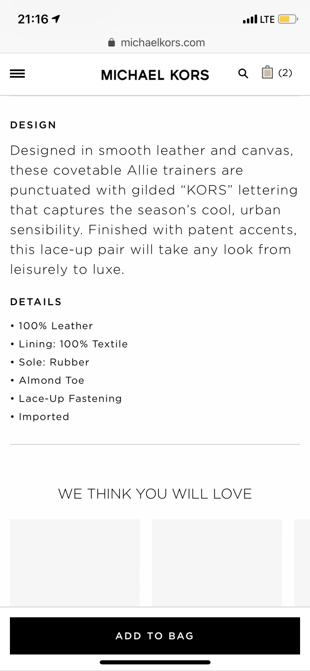 Michael Kors кроссовки 35,5 размер