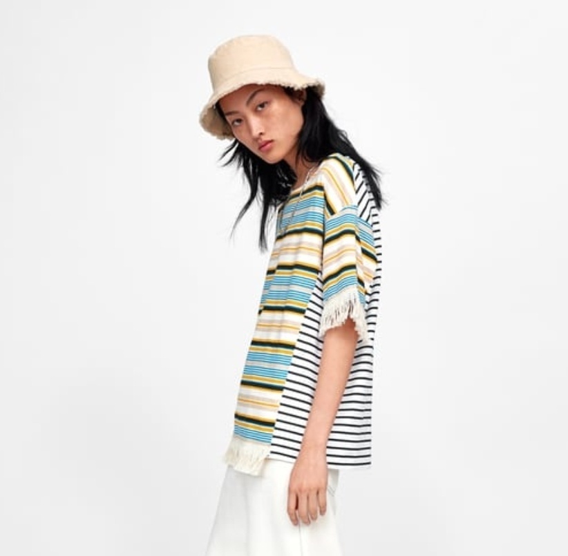 Футболка с бахромой Zara размер m (s)