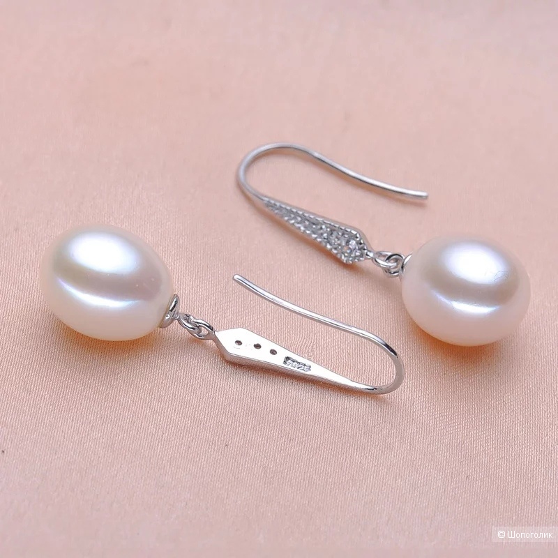 Серьги из серебра с жемчугом