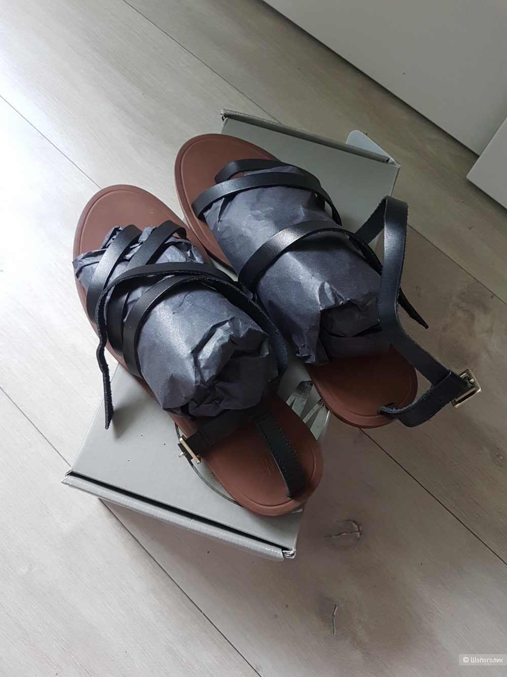 Кожаные сандалии H&M, 38 размер