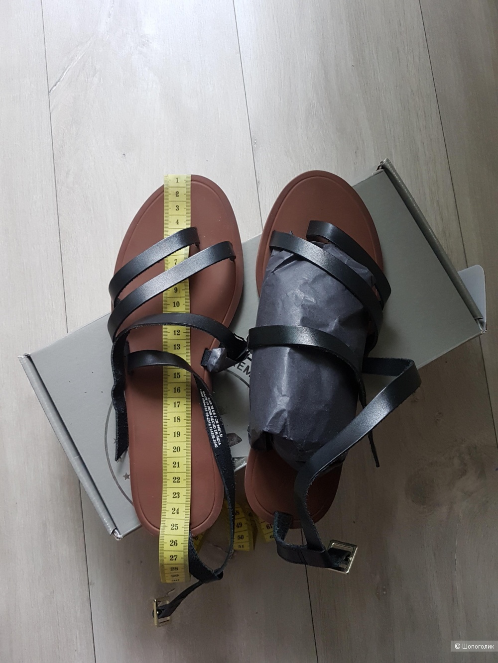 Кожаные сандалии H&M, 38 размер