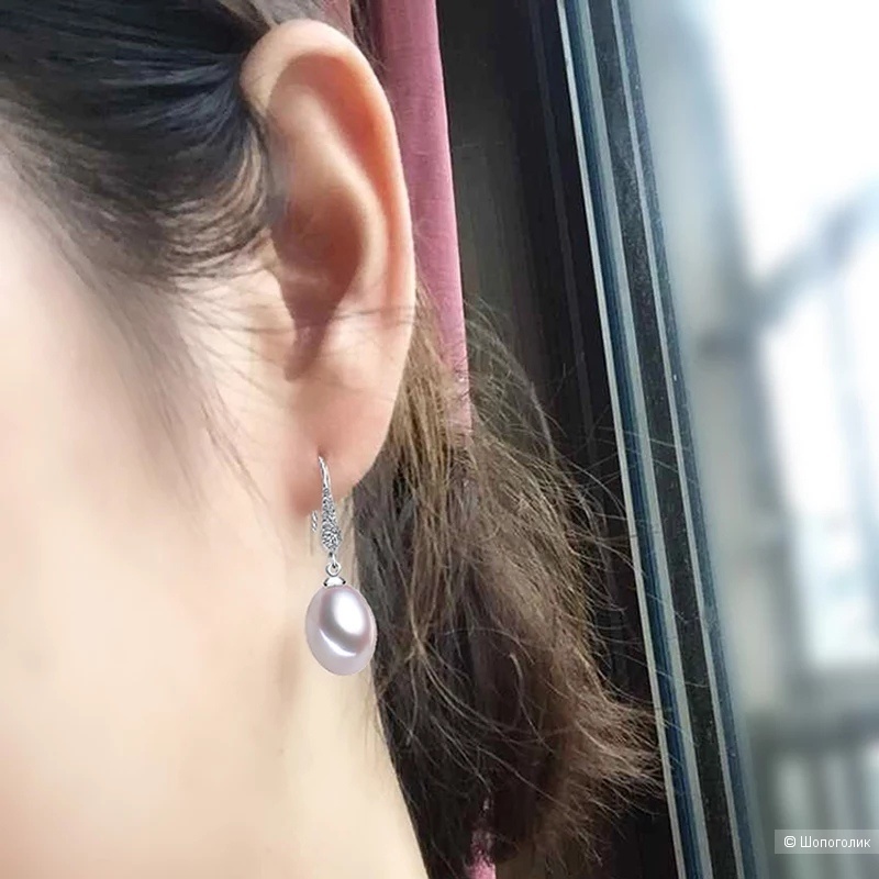 Серьги из серебра с жемчугом