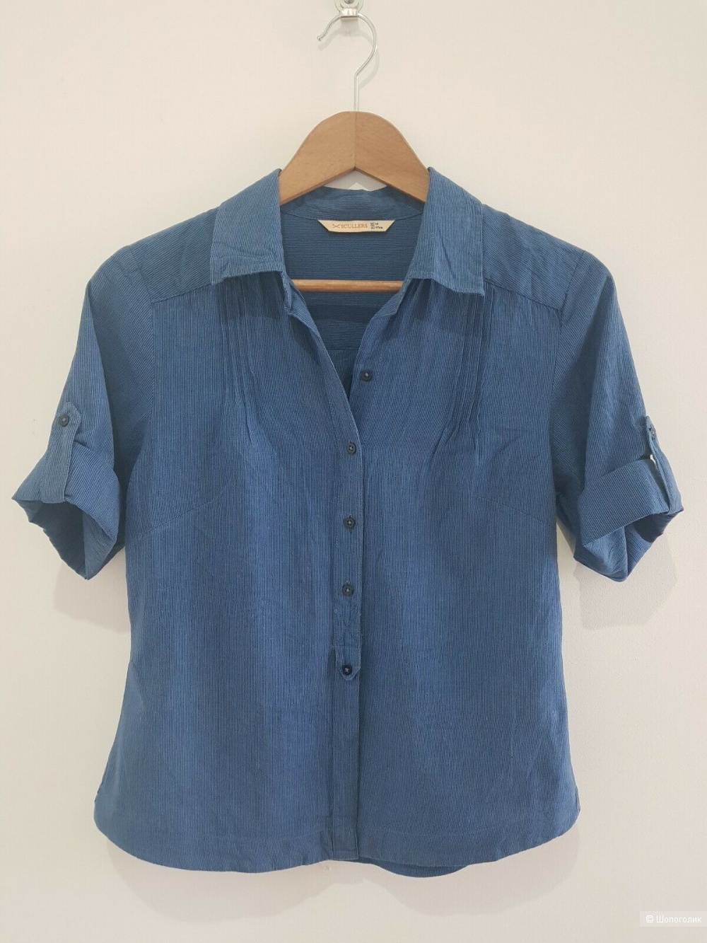 Блузка-рубашка из тонкого  хлопка, размер М, но маломерит.
