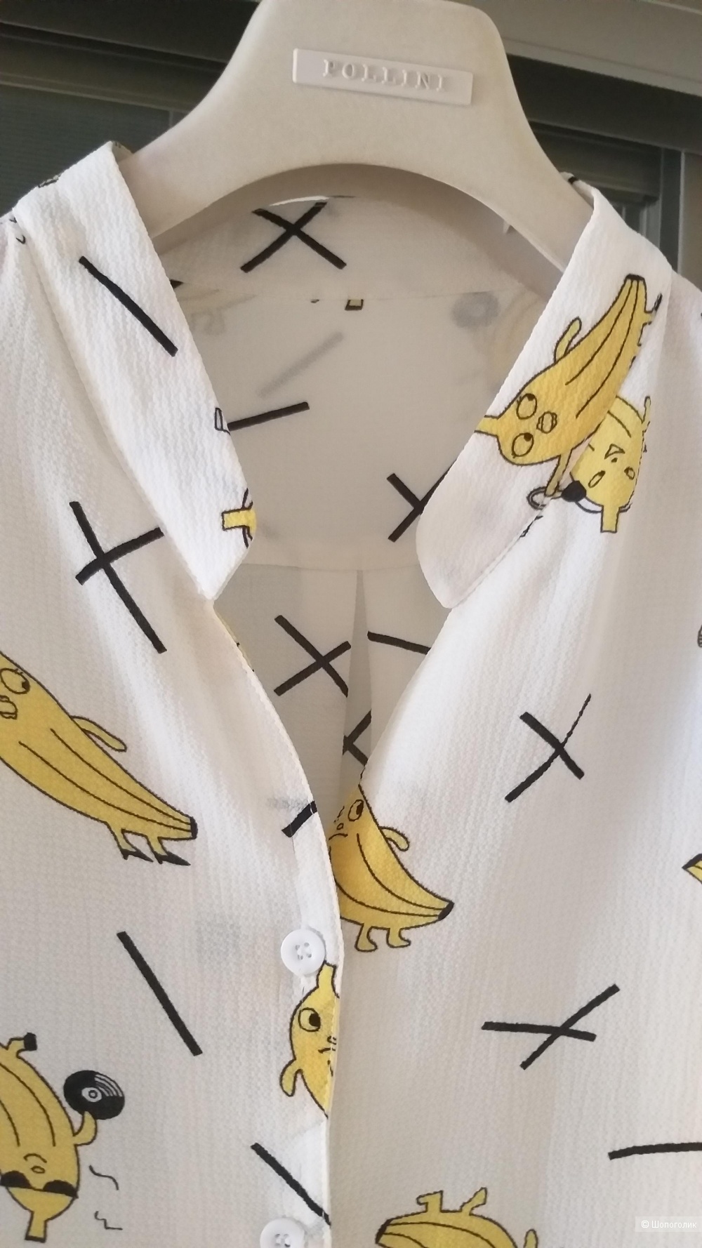 Блузка с бананами,  42 размер.