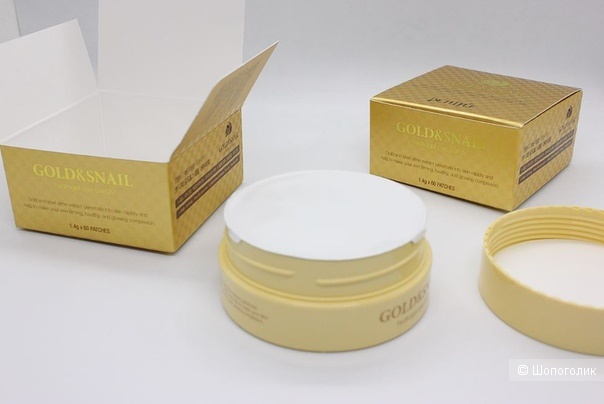 Гидрогелевые патчи для глаз Petitfee Gold & Snail Hydrogel Eye Patch
