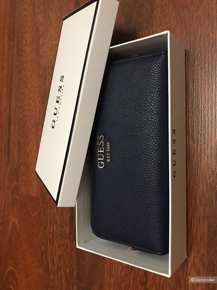 Кошелек (синий) , Guess, 21х10х2