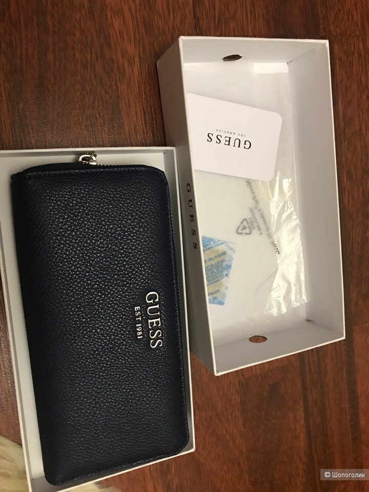 Кошелек (синий) , Guess, 21х10х2