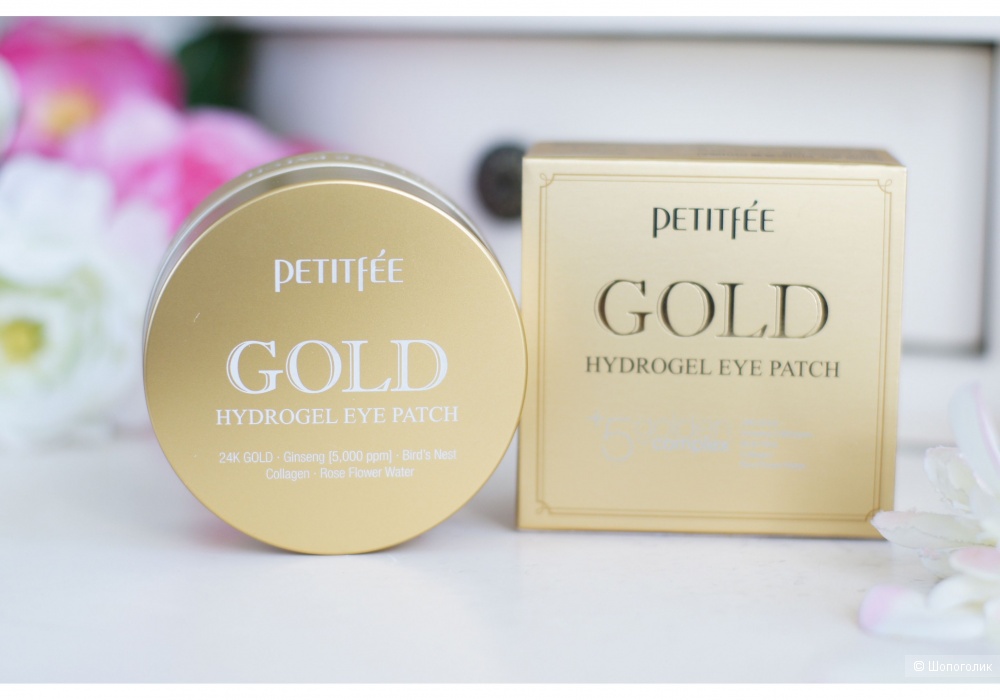 Petitfee, патчи (с IHERB) для глаз с золотым гидрогелем, 60 шт
