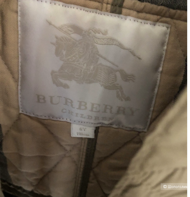 Детское стёганное пальто Burberry на девочку 122-128 см (5-6 лет)