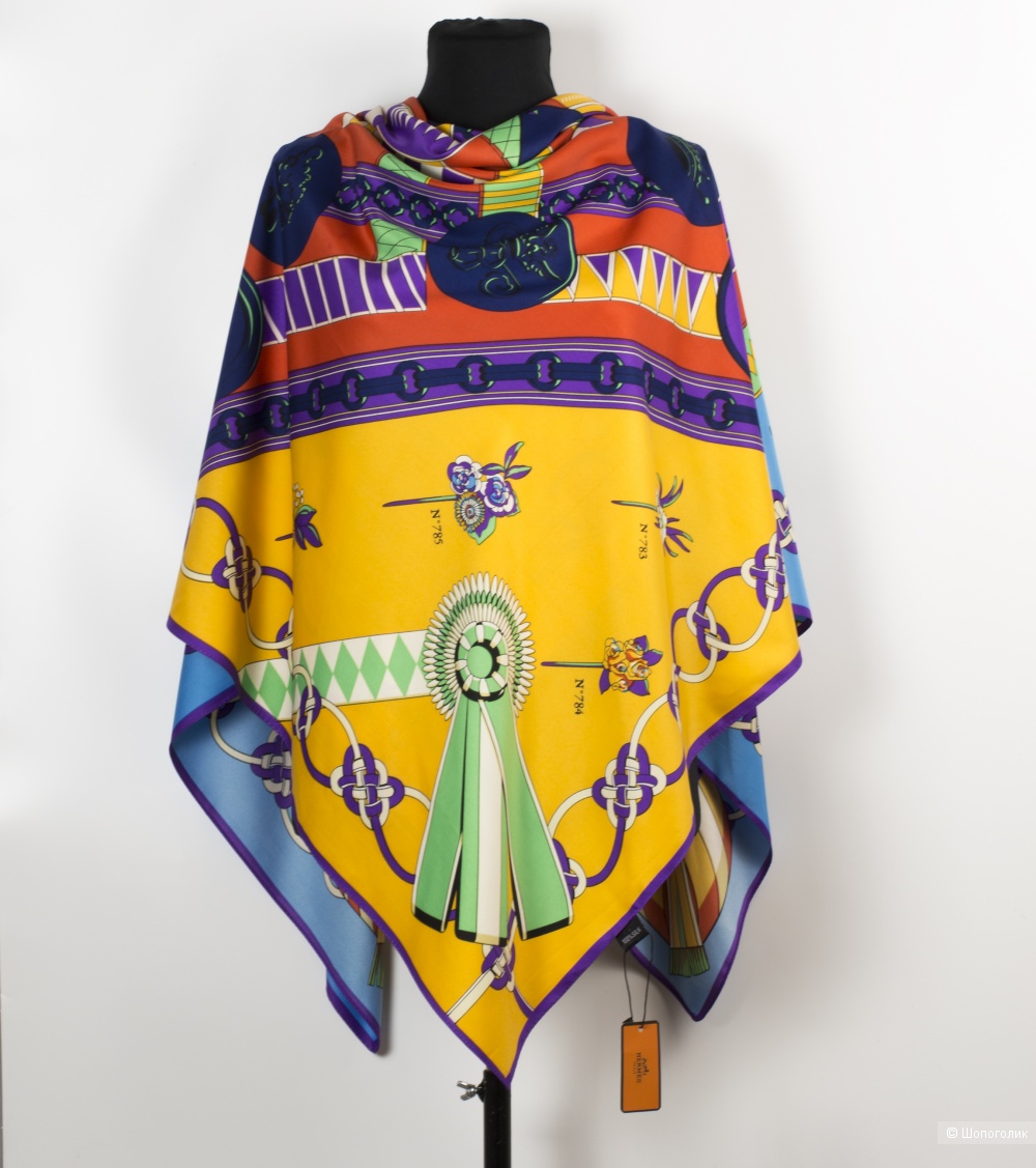 Шаль-платок женский - Hermes, 130*130 см.