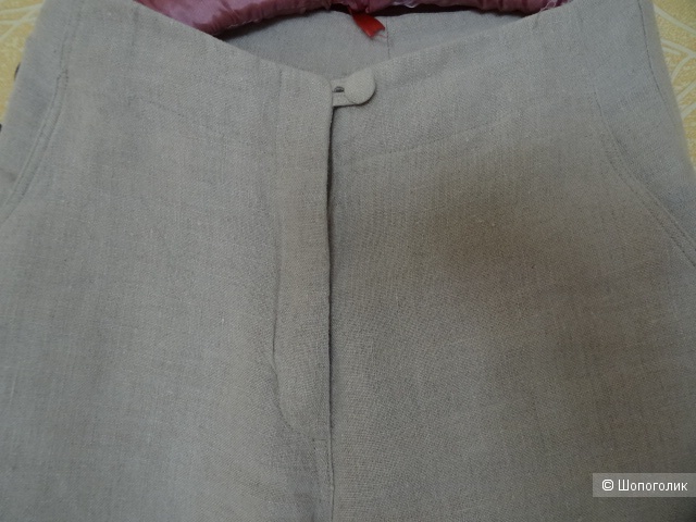 Льняные брюки палаццо, размер 46-48