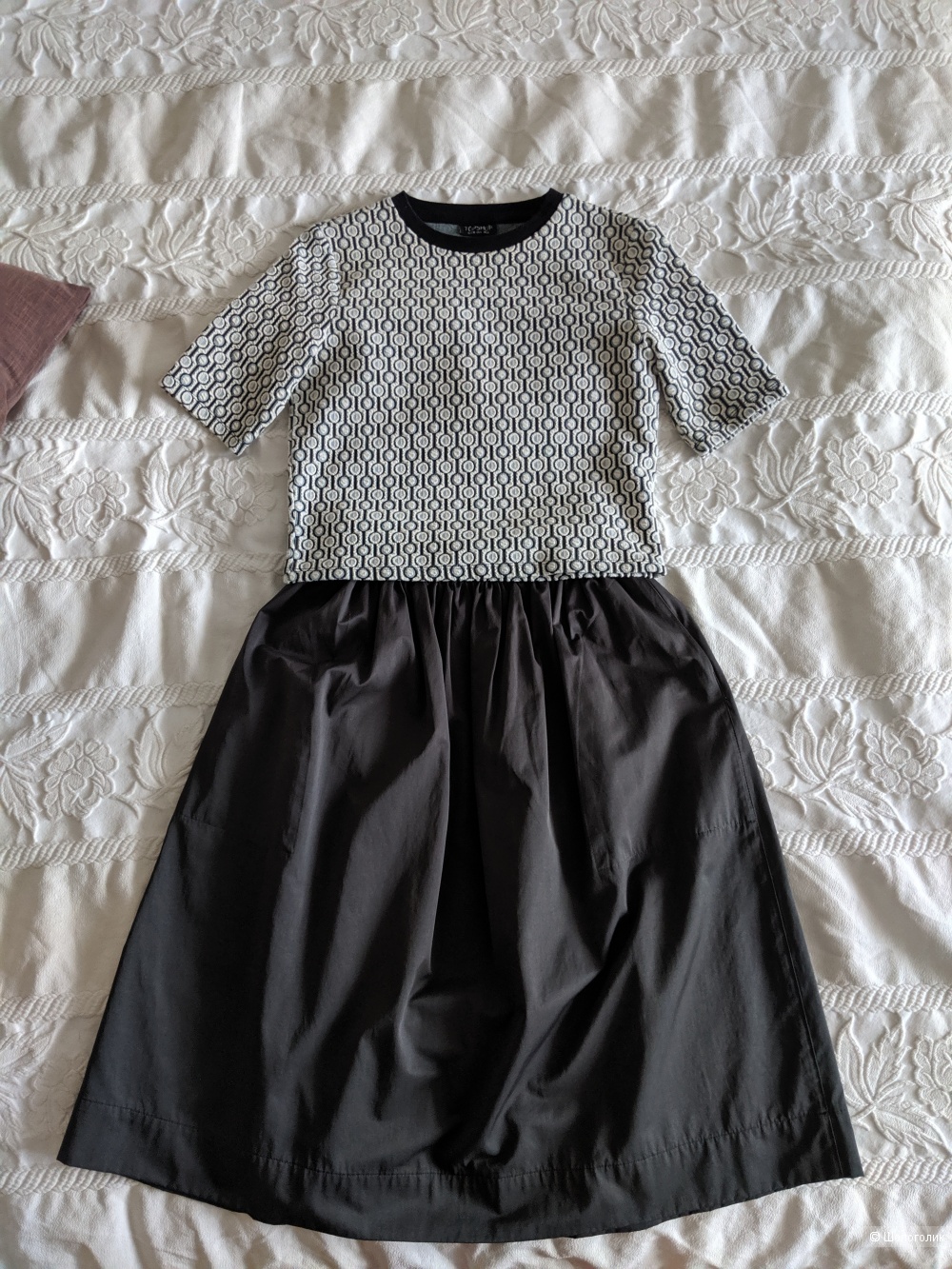 Комплект из юбки Zara размер xs и топа Topshop uk10