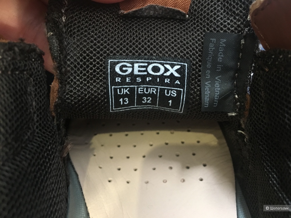 Детские кожаные мокасины GEOX, размер 32. По стельке 20,5 см