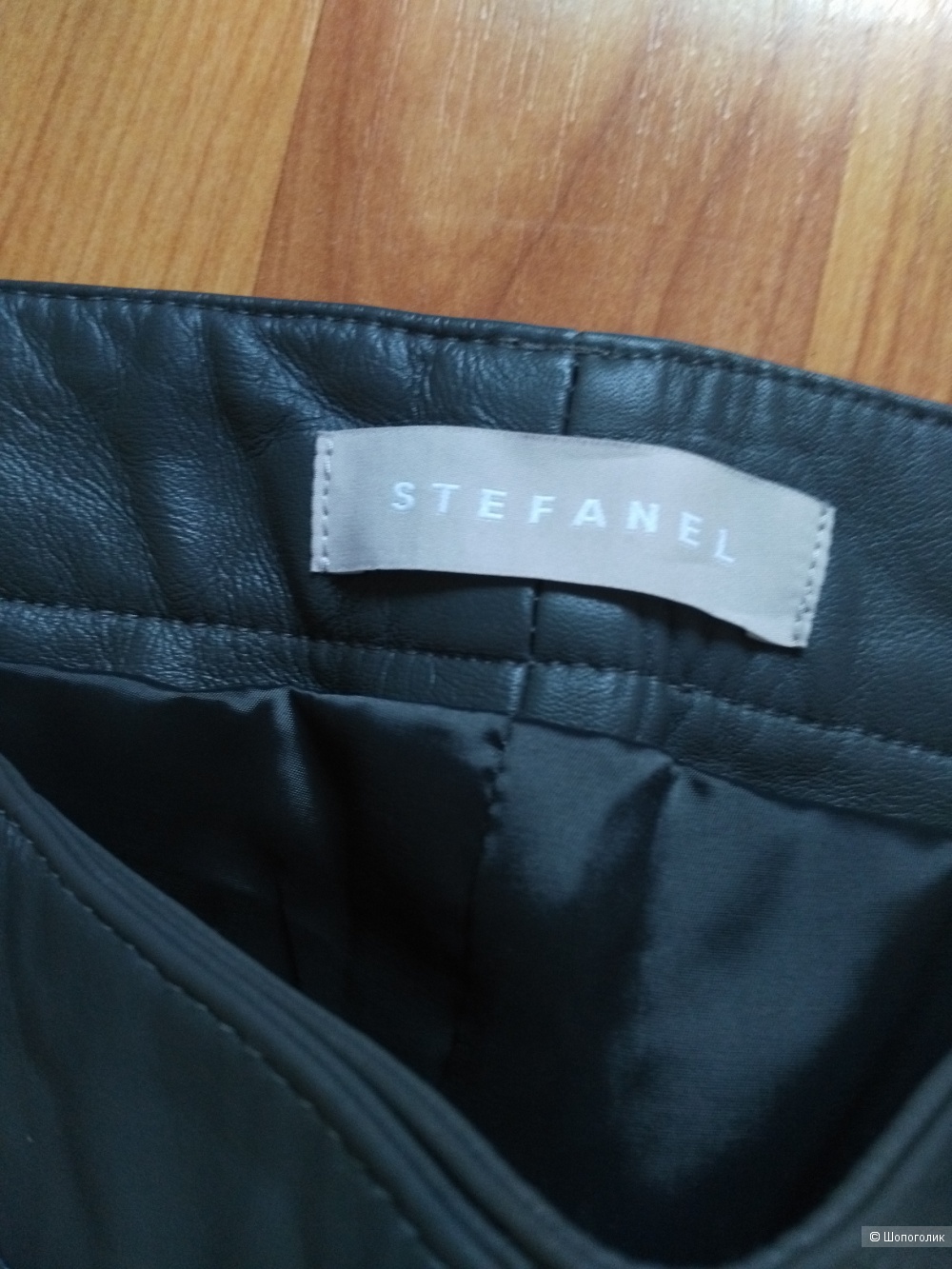 Кожаные брюки Stefanel 42 р