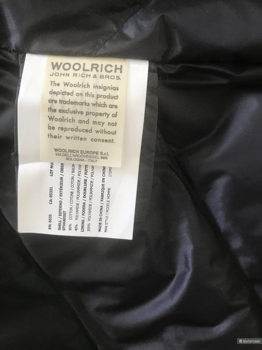 Мужской пуховик Woolrich l xl