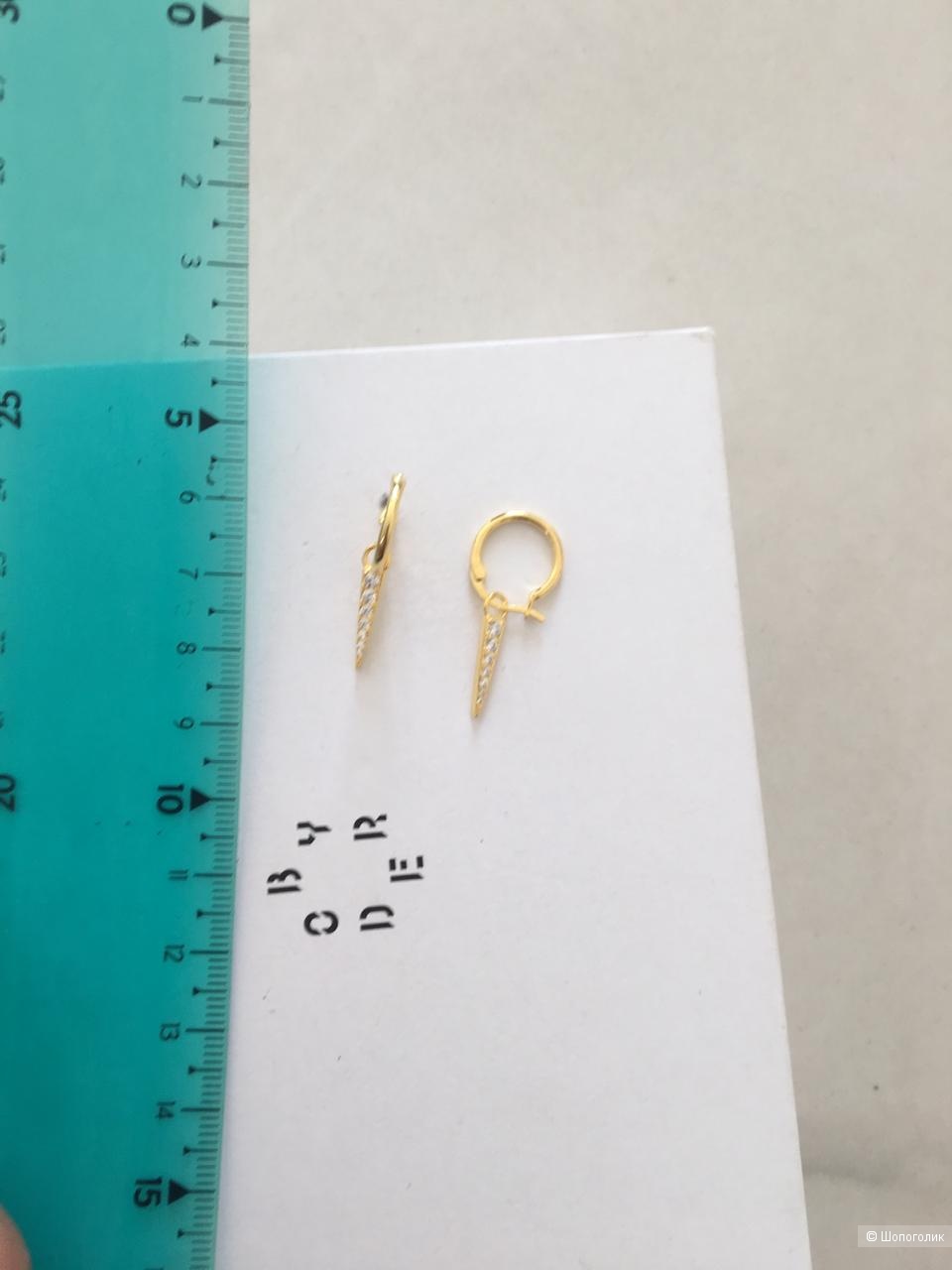 Серьги копья стиль Balmain, 2,3 см.