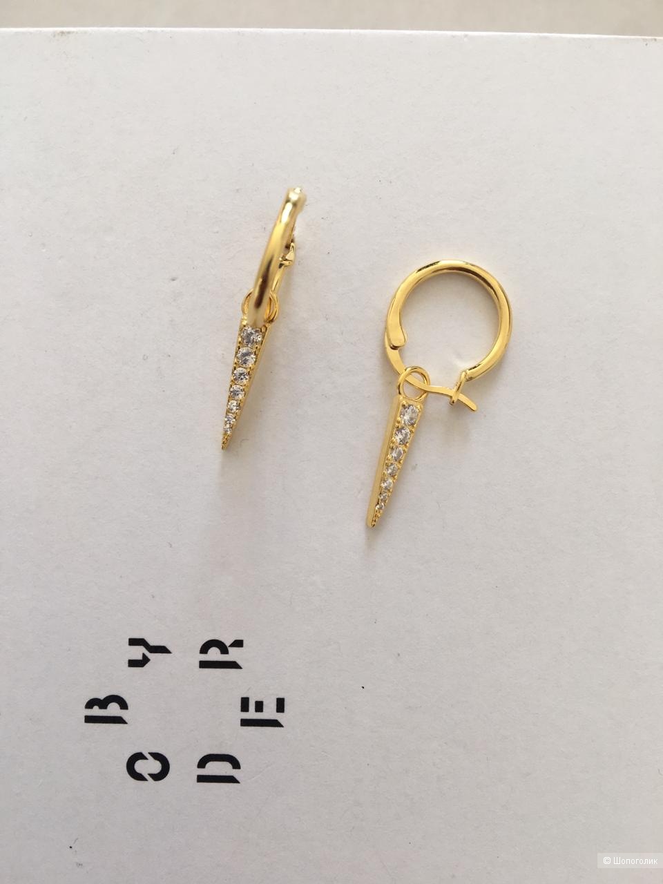 Серьги копья стиль Balmain, 2,3 см.