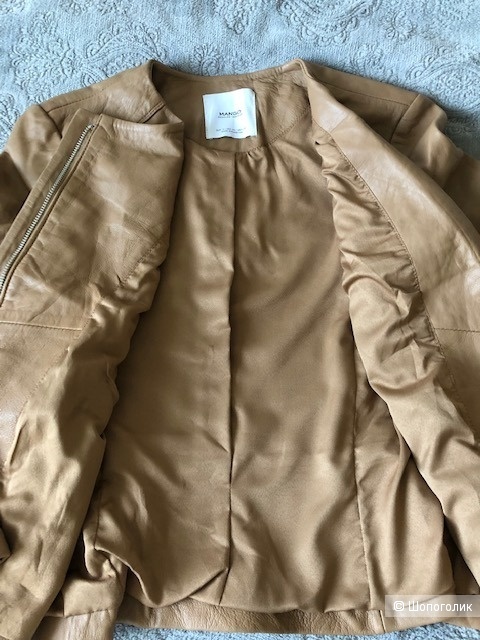 Кожаная куртка Mango, р. XS-S