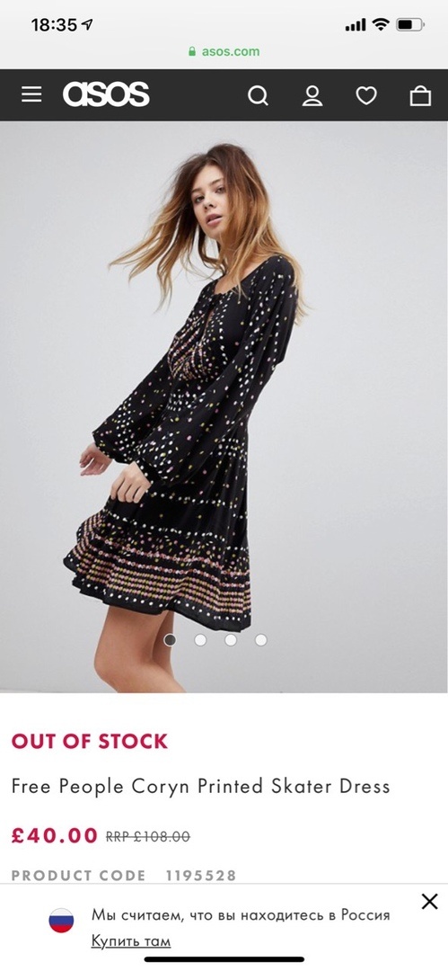 Платье от Free People S/M.