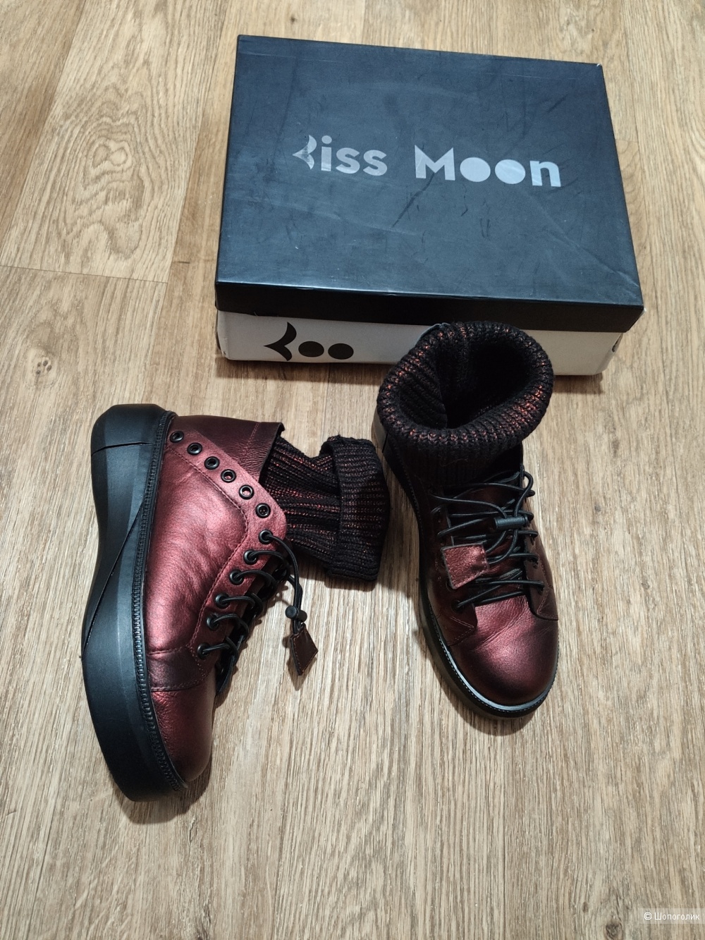 Женские ботинки KISS MOON р.38 ( маркировка 39, 25см стелька,)