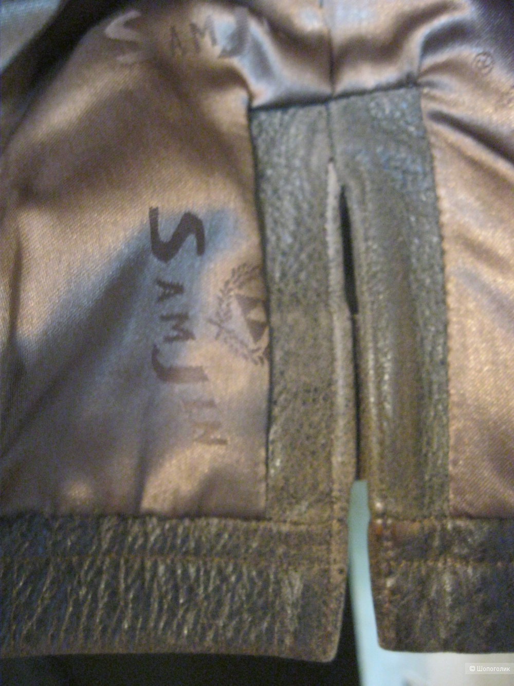 Мужская кожаная куртка, размер L