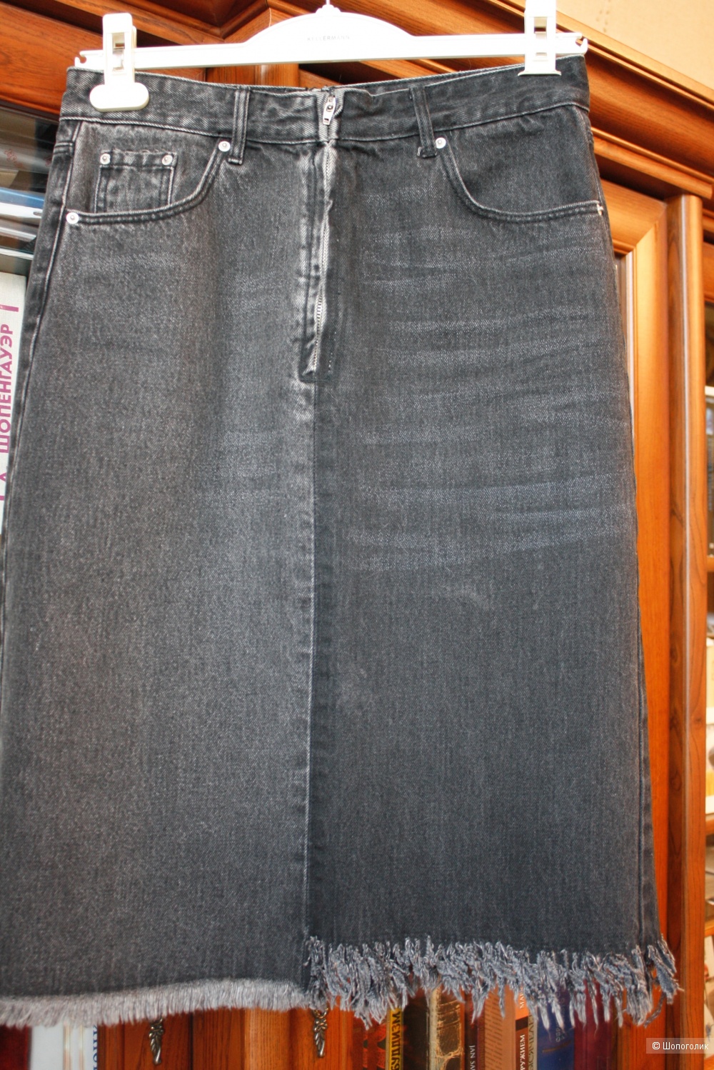 Джинсовая юбка ZARA, размер 44