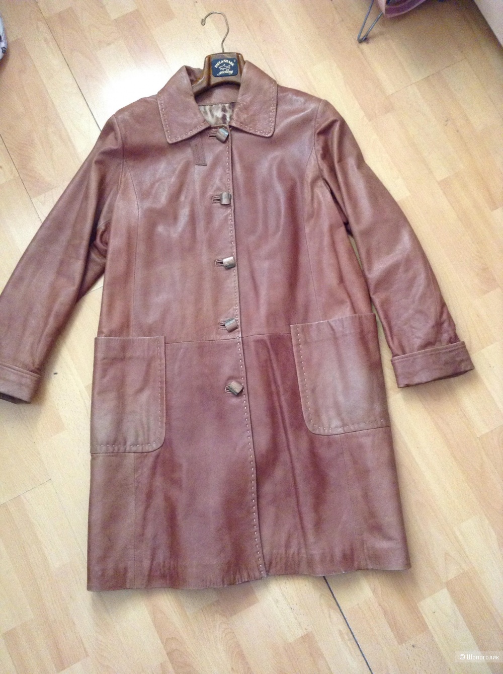 Кожаное пальто, XL