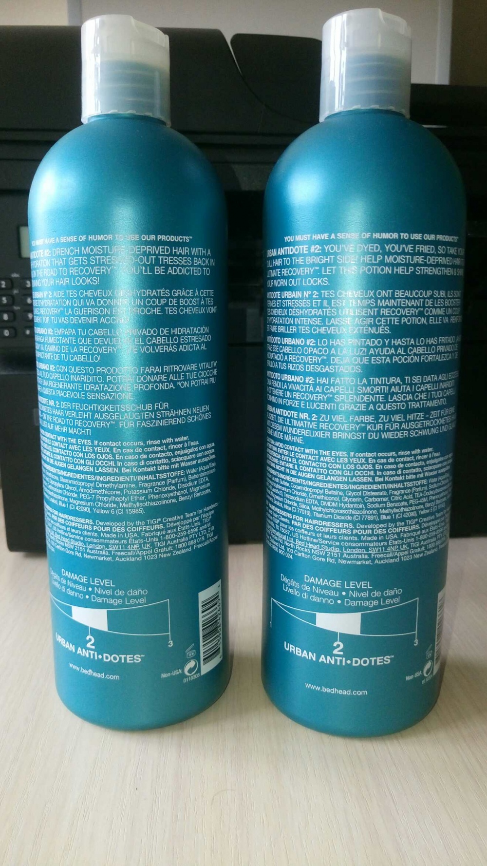 Набор для волос  TIGI BED HEAD URBAN ANTIDOTES RECOVERY MOISTURE SHAMPOO AND CONDITIONER 2 X 750ML