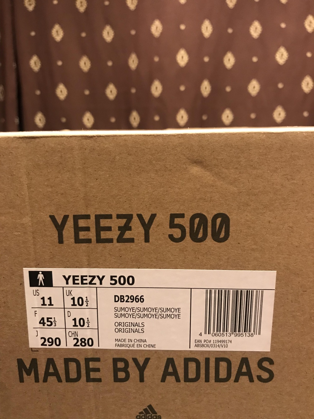 Кроссовки Adidas Originals Yeezy 500 11 US